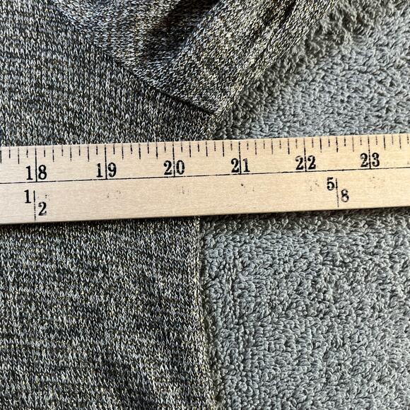 Talbots Sweater Womens Medium Gray Gold Metallic Knit Cowl Neck Long Sleeve NEW - Picture 9 of 9